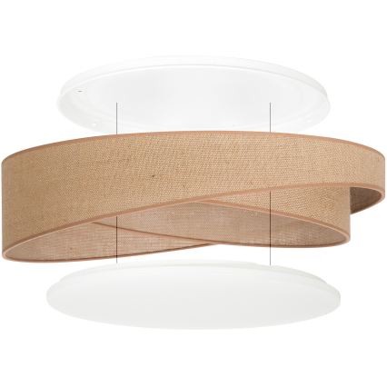 BRILAGI - LED dimbare plafondlamp VELVET TWIST LED/36W/230V 3000-6000K Ø 65 cm Wi-Fi Tuya Beacon beige + met afstandsbediening