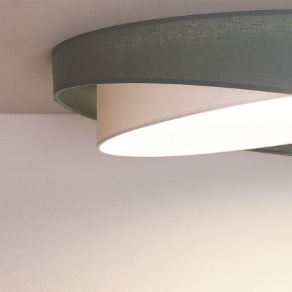 BRILAGI - LED-dimbare plafondlamp VELVET TWIST LED/36W/230V 3000-6000K Ø 65 cm Wi-Fi Tuya Beacon groen/wit + afstandsbediening