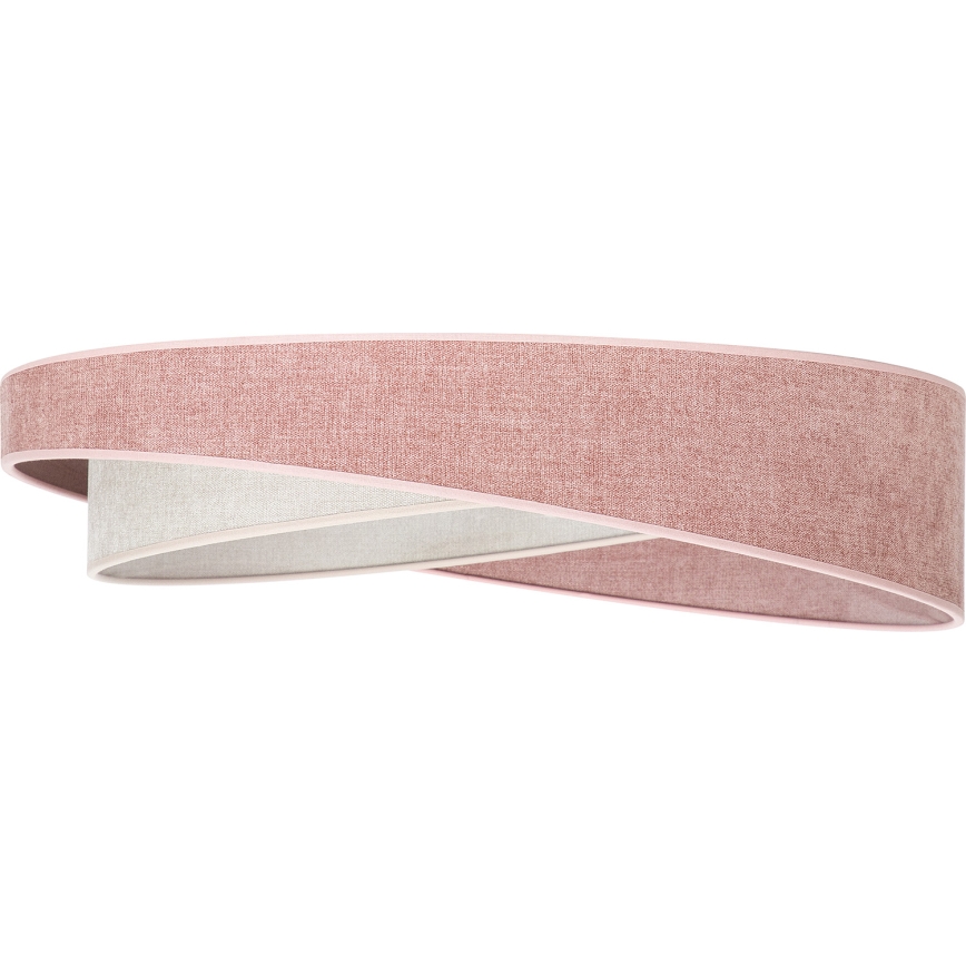 BRILAGI - Dimbare LED-plafondlamp VELVET TWIST LED/36W/230V 3000-6000K Ø 65 cm Wi-Fi Tuya Beacon roze/cremekleurig + afstandsbediening