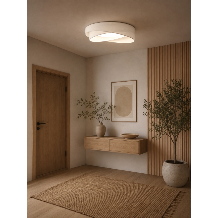 BRILAGI - Dimbare plafondlamp VELVET TWIST LED/36W/230V 3000-6000K Ø 65 cm Wi-Fi Tuya Beacon wit + afstandsbediening