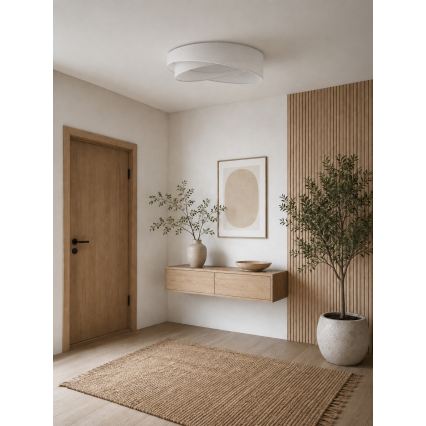 BRILAGI - Dimbare plafondlamp VELVET TWIST LED/36W/230V 3000-6000K Ø 65 cm Wi-Fi Tuya Beacon wit + afstandsbediening