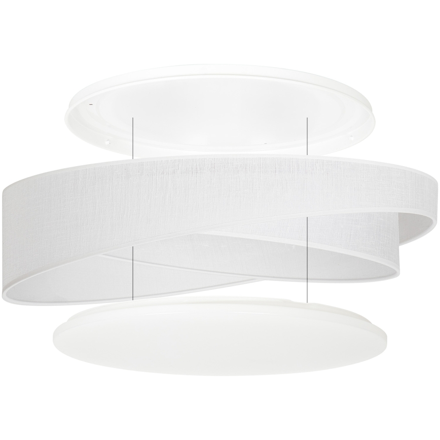 BRILAGI - Dimbare plafondlamp VELVET TWIST LED/36W/230V 3000-6000K Ø 65 cm Wi-Fi Tuya Beacon wit + afstandsbediening
