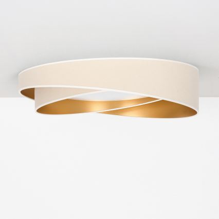 BRILAGI - Dimbare plafondlamp VELVET TWIST LED/36W/230V 3000-6000K Ø 65 cm Wi-Fi Tuya Beacon wit/goud + afstandsbediening