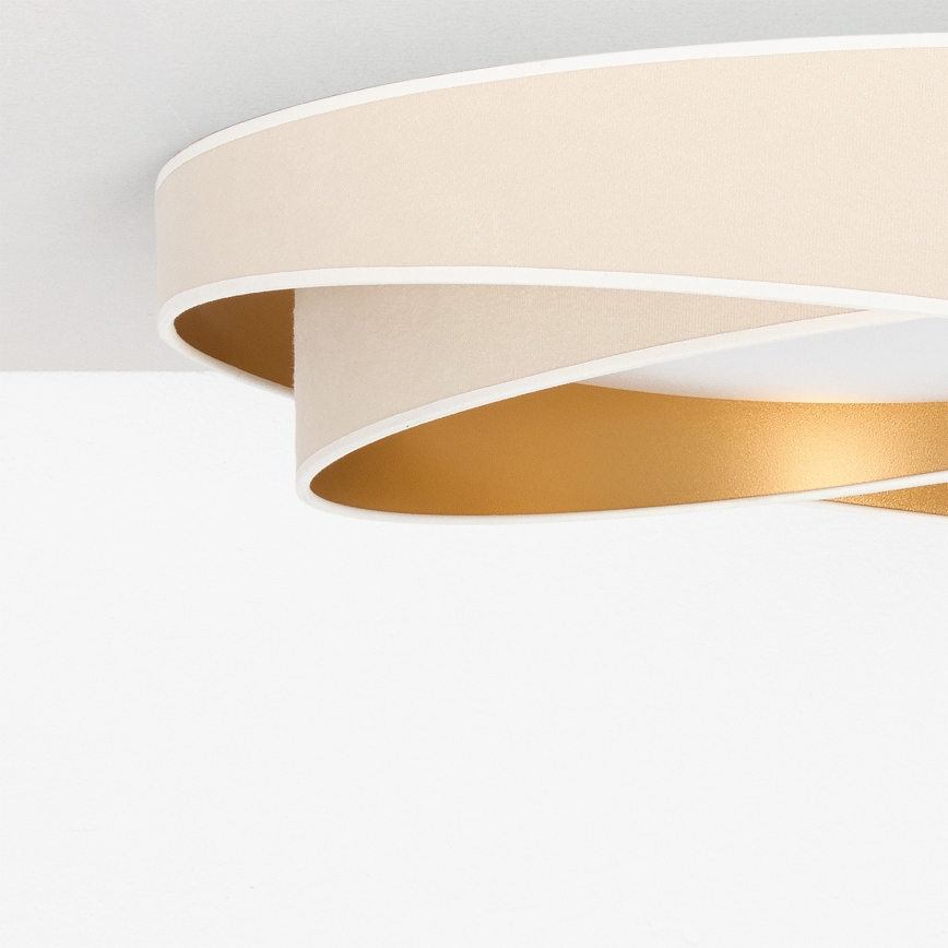 BRILAGI - Dimbare plafondlamp VELVET TWIST LED/36W/230V 3000-6000K Ø 65 cm Wi-Fi Tuya Beacon wit/goud + afstandsbediening