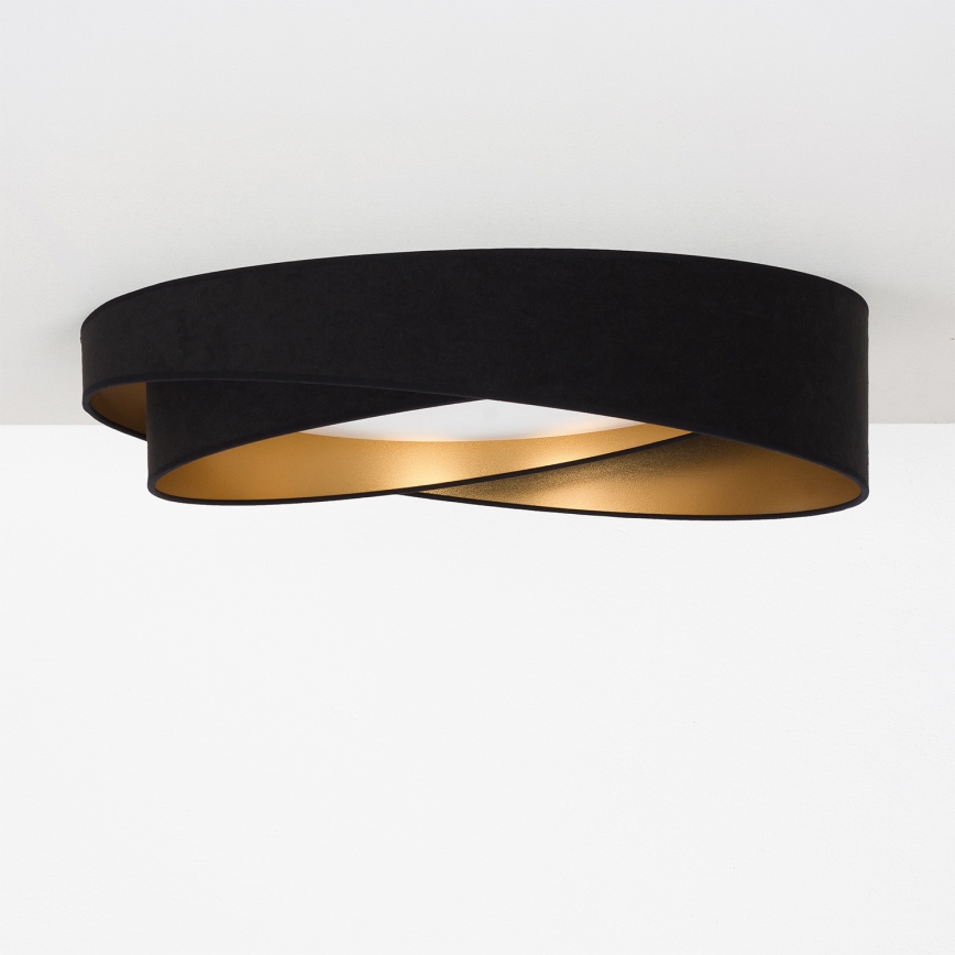 BRILAGI - LED-dimbare plafondlamp VELVET TWIST LED/36W/230V 3000-6000K Ø 65 cm Wi-Fi Tuya Beacon zwart/goud + afstandsbediening