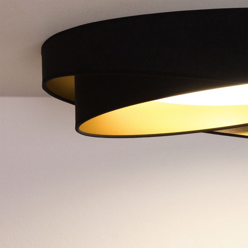 BRILAGI - LED-dimbare plafondlamp VELVET TWIST LED/36W/230V 3000-6000K Ø 65 cm Wi-Fi Tuya Beacon zwart/goud + afstandsbediening