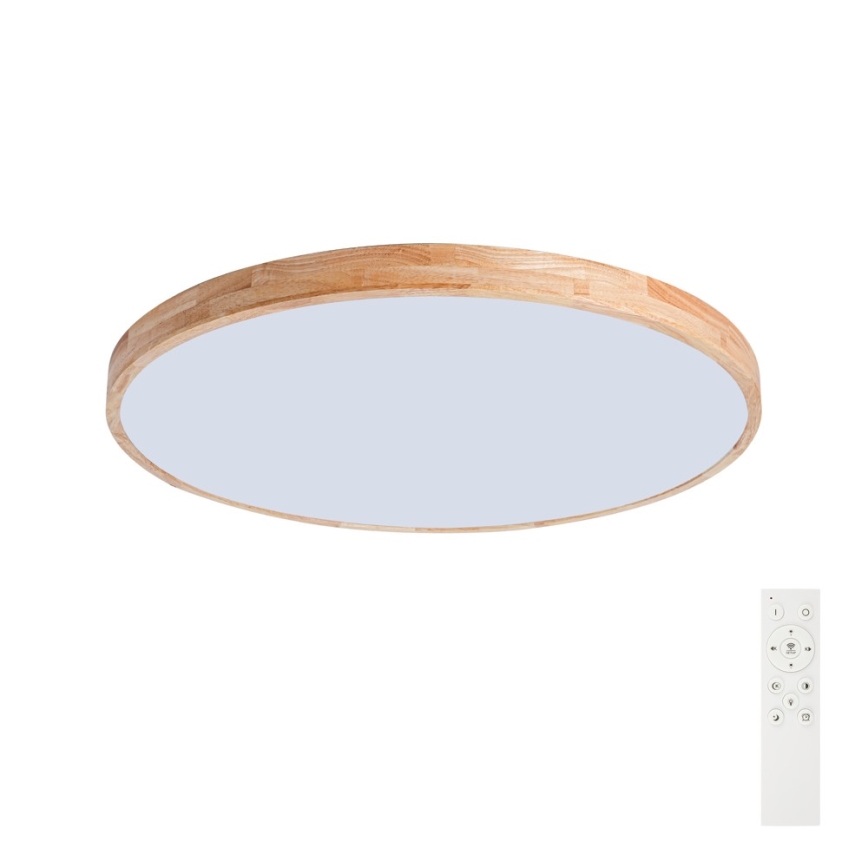 Brilagi - dimbare LED-plafondlamp WOODLINE LED/100W/230V 3000-6000K eik Ø 80 cm + afstandsbediening
