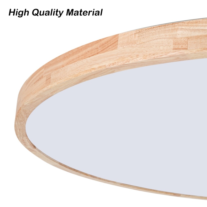Brilagi - dimbare LED-plafondlamp WOODLINE LED/100W/230V 3000-6000K eik Ø 80 cm + afstandsbediening