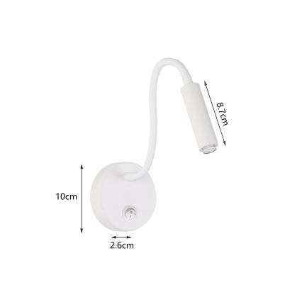 Brilagi - LED Dimbaar flexibel wand lamp MAYA 1xG9/4W/230V wit 2700-6500K Wi-Fi Tuya