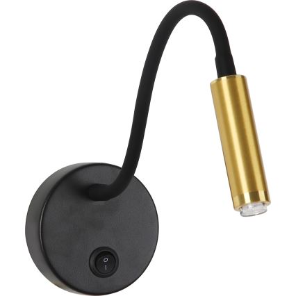 Brilagi - LED Dimbaar flexibel wand lamp MAYA 1xG9/4W/230V zwart/goud 2700-6500K Wi-Fi Tuya