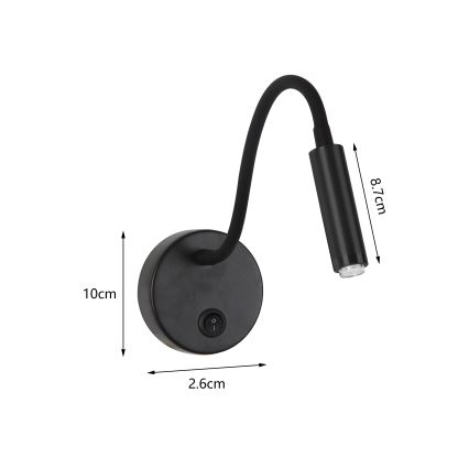 Brilagi - LED Dimbaar flexibel wand lamp MAYA 1xG9/4W/230V zwart 2700-6500K Wi-Fi Tuya