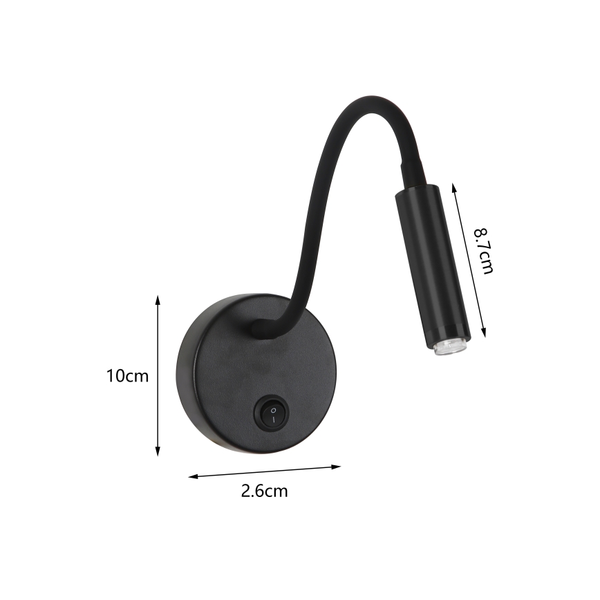 Brilagi - LED Dimbaar flexibel wand lamp MAYA 1xG9/4W/230V zwart 2700-6500K Wi-Fi Tuya