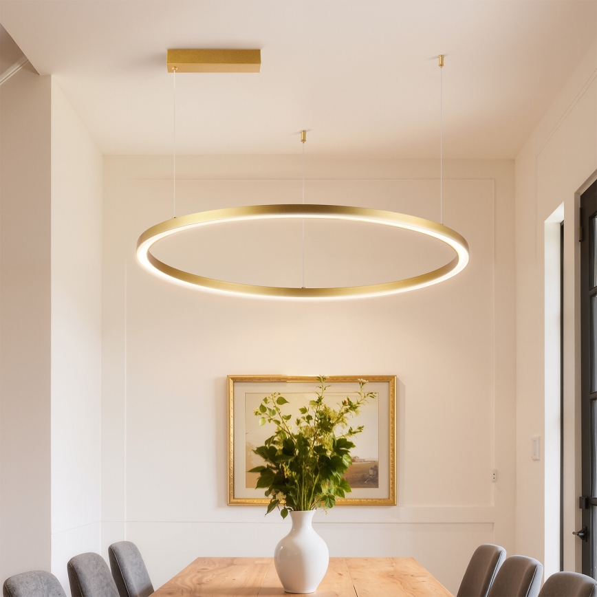 Brilagi - LED-dimbare hanglamp aan kabel PORTOFINO LED/60W/230V 3000-6000K Ø 80 cm goudkleurig + afstandsbediening