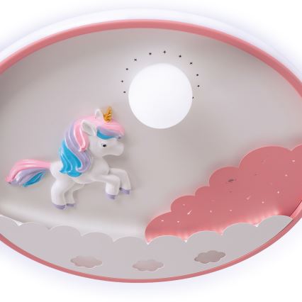 Brilagi - Dimbare LED-plafondlamp voor kinderen UNICORN LED/68W/230V 3000-6000K Ø 49 cm + afstandsbediening