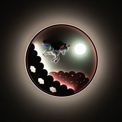 Brilagi - Dimbare LED-plafondlamp voor kinderen UNICORN LED/68W/230V 3000-6000K Ø 49 cm + afstandsbediening