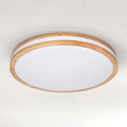 Brilagi - LED dimbare plafondlamp MOLINA LED/72W/230V 3000-6500K eiken Ø 78 cm + afstandsbediening