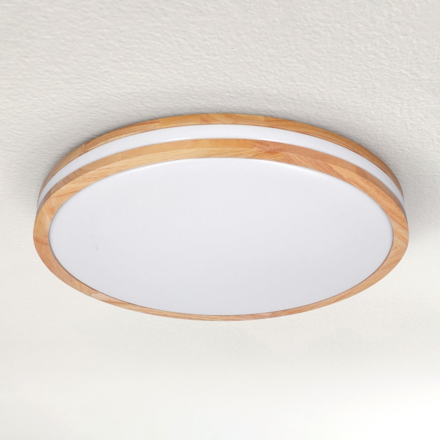 Brilagi - LED dimbare plafondlamp MOLINA LED/72W/230V 3000-6500K eiken Ø 78 cm + afstandsbediening