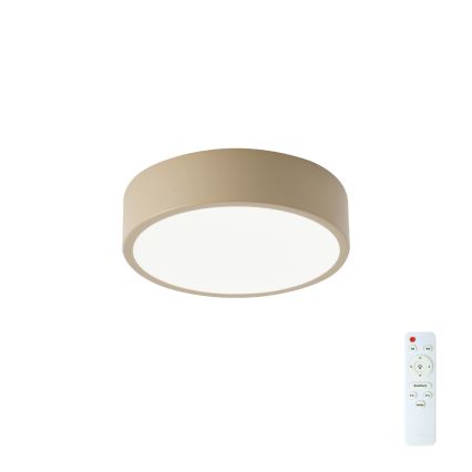Brilagi - LED dimbare plafondlamp POOL LED/18W/230V 3000-6000K 20 cm beige + afstandsbediening