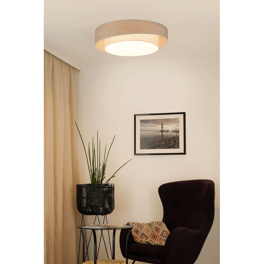 Brilagi - Dimbare LED Plafondlamp DOVER SHINE LED/24W/230V 3000/4000/6500K grijs/crème + afstandsbediening