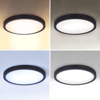 Brilagi - Dimbare LED plafondlamp ESTELA LED/48W/230V 3000-6500K ø 40 cm zwart + afstandsbediening