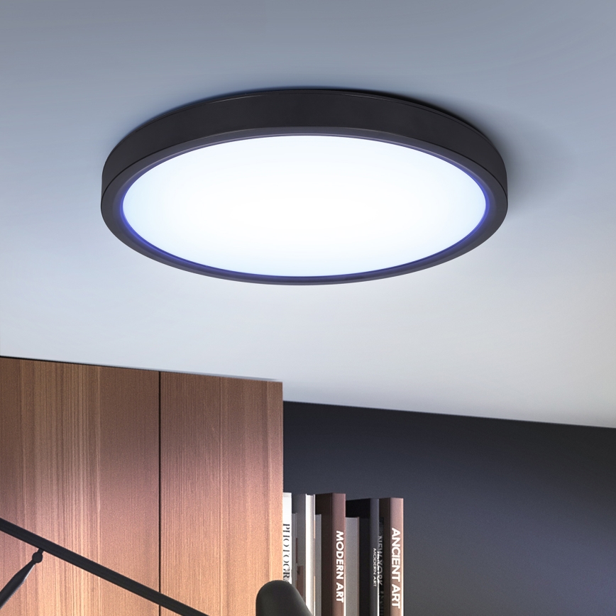 Brilagi - Dimbare LED plafondlamp ESTELA LED/48W/230V 3000-6500K ø 40 cm zwart + afstandsbediening