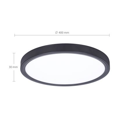 Brilagi - Dimbare LED plafondlamp ESTELA LED/48W/230V 3000-6500K ø 40 cm zwart + afstandsbediening