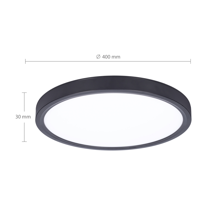 Brilagi - Dimbare LED plafondlamp ESTELA LED/48W/230V 3000-6500K ø 40 cm zwart + afstandsbediening