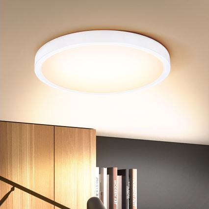 Brilagi - Dimbare LED plafondlamp ESTELA LED/48W/230V 3000-6500K ø 40 cm wit + afstandsbediening