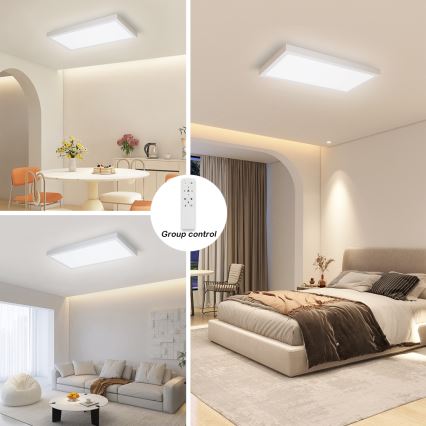 Brilagi - LED Dimbare badkamer plafondverlichting FRAME SMART LED/30W/230V 30x60 cm 3000-6000K IP44 wit + afstandsbediening