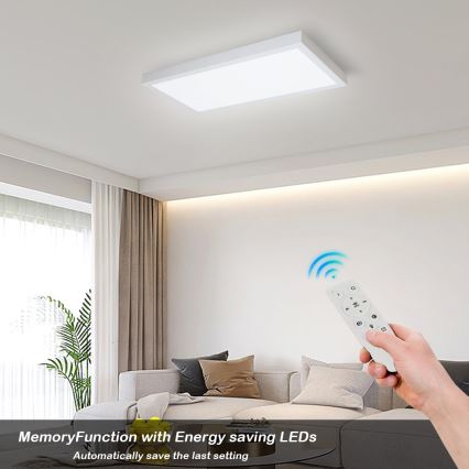 Brilagi - LED Dimbare badkamer plafondverlichting FRAME SMART LED/30W/230V 30x60 cm 3000-6000K IP44 wit + afstandsbediening