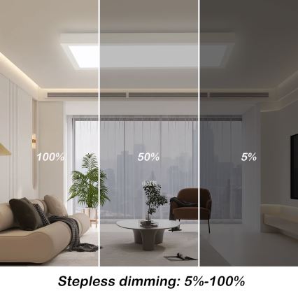 Brilagi - LED Dimbare badkamer plafondverlichting FRAME SMART LED/30W/230V 30x60 cm 3000-6000K IP44 wit + afstandsbediening