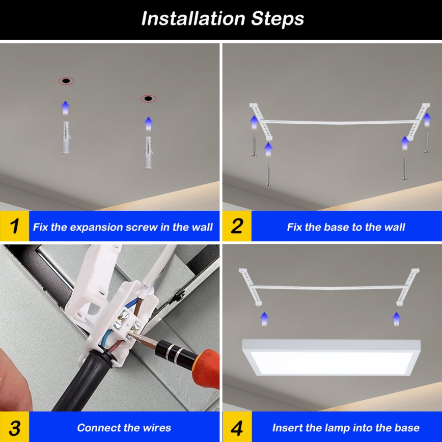 Brilagi - LED Dimbare badkamer plafondverlichting FRAME SMART LED/30W/230V 30x60 cm 3000-6000K IP44 wit + afstandsbediening