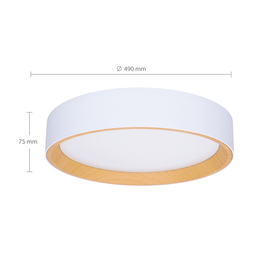 Brilagi - Dimbare LED plafondlamp LARIOS LED/60W/230V 3000-6500K ø 49 cm wit + afstandsbediening
