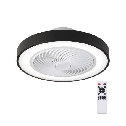 Brilagi - LED Dimbare plafondlamp met ventilator LED/30W/230V 3000-6500K zwart + afstandsbediening