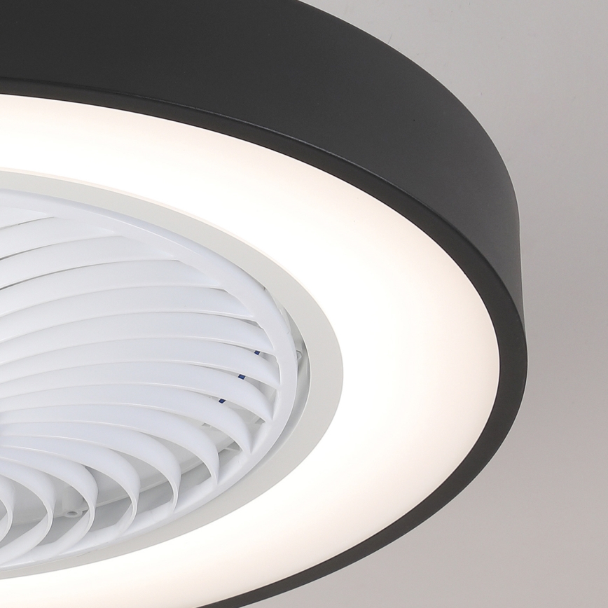 Brilagi - LED Dimbare plafondlamp met ventilator LED/30W/230V 3000-6500K zwart + afstandsbediening