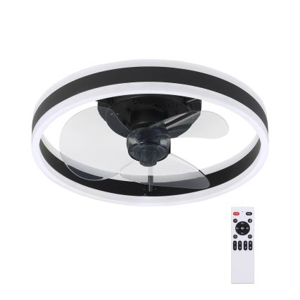 Brilagi - LED Dimbare plafondlamp met ventilator LED/30W/230V 3000-6500K zwart + afstandsbediening