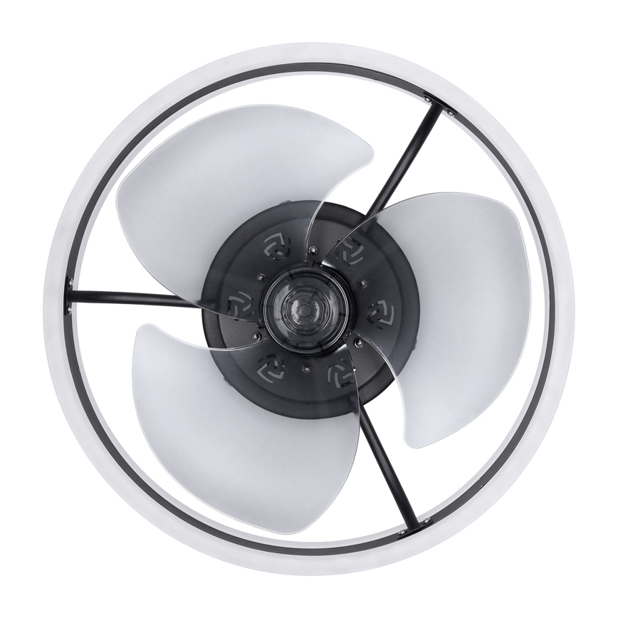Brilagi - LED Dimbare plafondlamp met ventilator LED/30W/230V 3000-6500K zwart + afstandsbediening