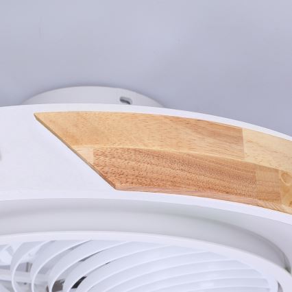 Brilagi - LED Dimbare plafondlamp met ventilator LED/30W/230V 3000-6500K wit/eiken + afstandsbediening