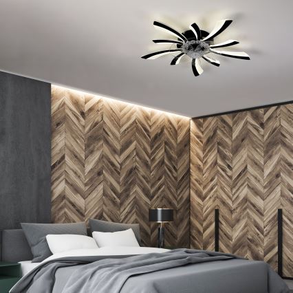 Brilagi - LED Dimbare plafondlamp met ventilator LED/50W/230V 3000-6500K zwart + afstandsbediening