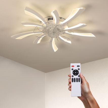 Brilagi - LED Dimbare plafondlamp met ventilator LED/50W/230V 3000-6500K wit + afstandsbediening