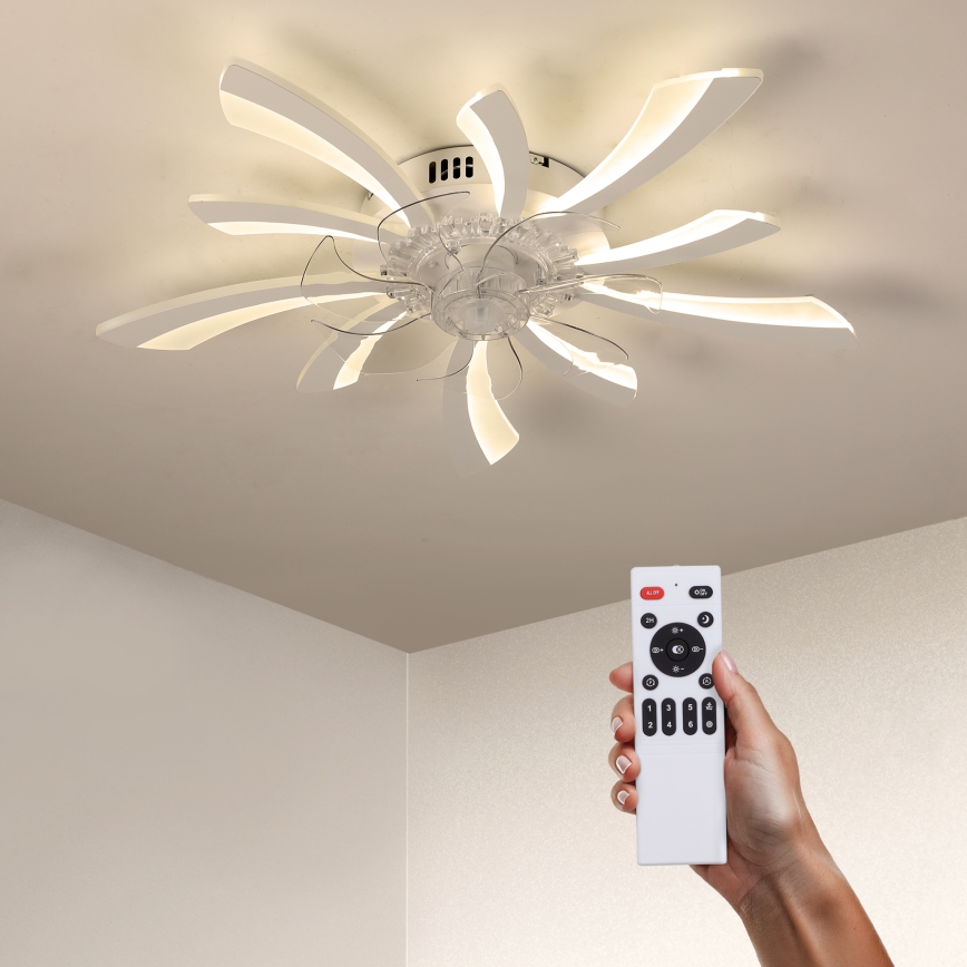 Brilagi - LED Dimbare plafondlamp met ventilator LED/50W/230V 3000-6500K wit + afstandsbediening