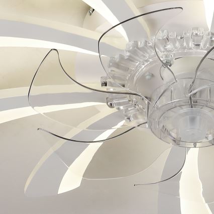 Brilagi - LED Dimbare plafondlamp met ventilator LED/50W/230V 3000-6500K wit + afstandsbediening