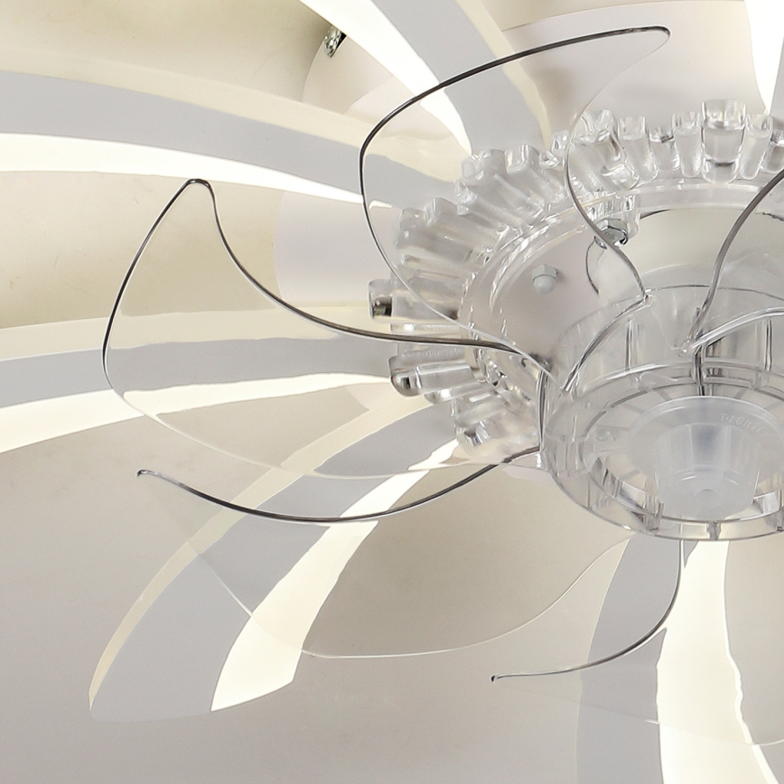 Brilagi - LED Dimbare plafondlamp met ventilator LED/50W/230V 3000-6500K wit + afstandsbediening