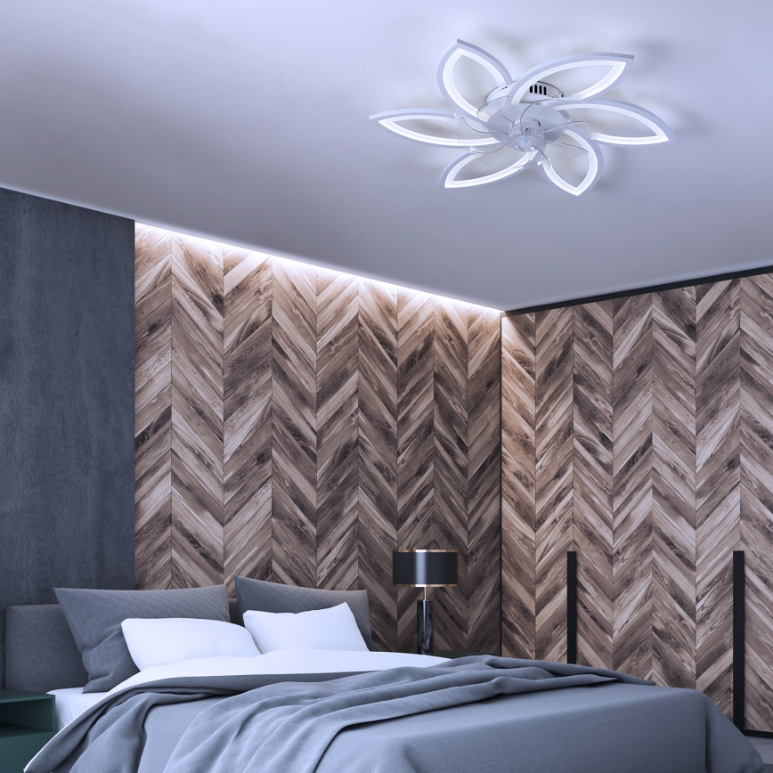 Brilagi - LED Dimbare plafondlamp met ventilator LED/50W/230V 3000-6500K wit + afstandsbediening