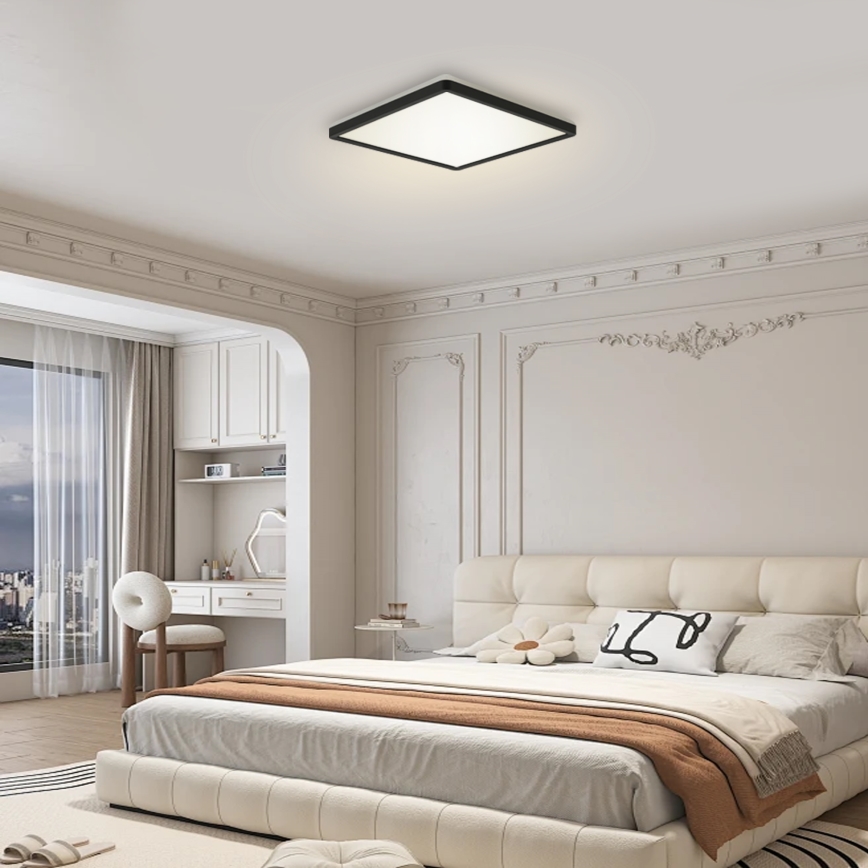 Brilagi - LED dimbaar licht met motion en dusk sensor ULTRA SLIM LED/18W/230V 30x30 cm + afstandsbediening