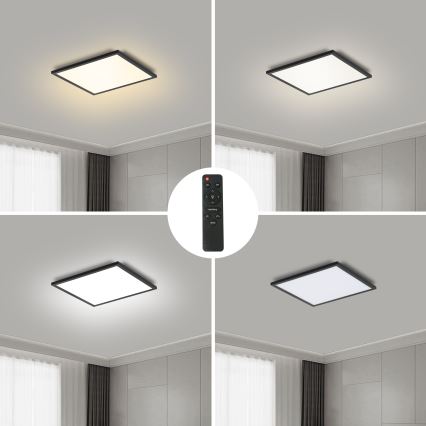 Brilagi - Dimbare LED plafondlamp SLIMFRAME LED/25W/230V 30x30 cm 3000-6000K zwart + afstandsbediening