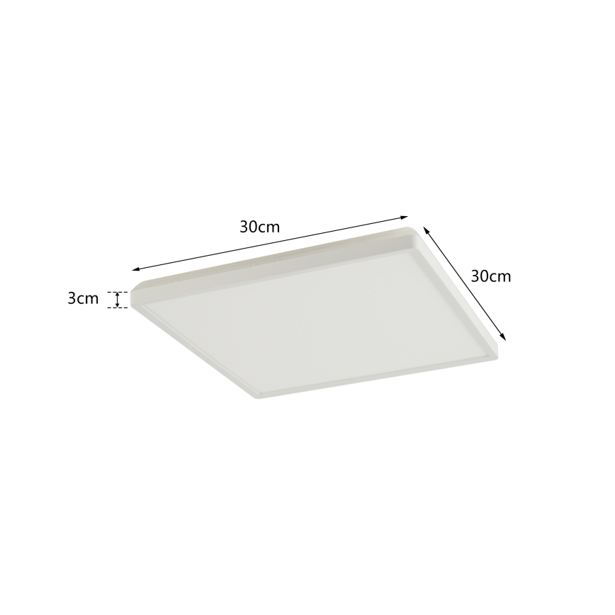 Brilagi - Dimbare LED plafondlamp ULTRA SLIM LED/18W/230V 2700-6500K 30x30 cm wit + afstandsbediening