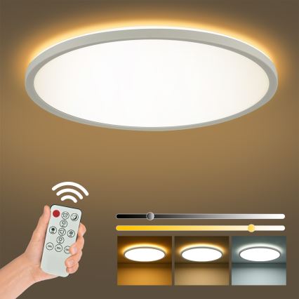 Brilagi - Dimbare LED plafondlamp ULTRA SLIM LED/24W/230V 2700-6500K diameter 42 cm wit + afstandsbediening