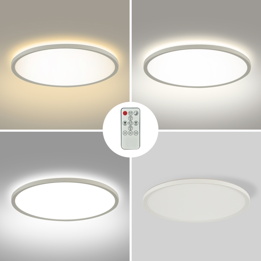 Brilagi - Dimbare LED plafondlamp ULTRA SLIM LED/24W/230V 2700-6500K diameter 42 cm wit + afstandsbediening