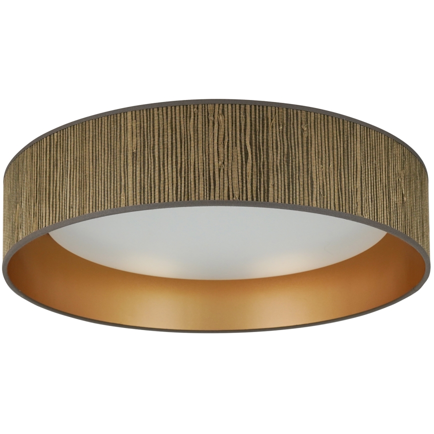 Brilagi - Dimbare LED plafondlamp VEGAS SHINE LED/24W/230V 3000/4000/6500K stro bruin/goud + afstandsbediening